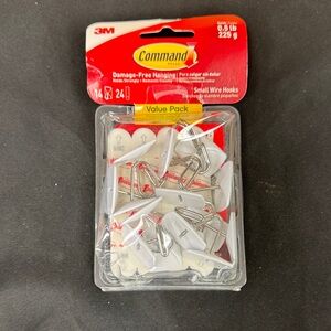 Command Brand Value Pack Small Wire Hooks - White damage free hanging 14 count